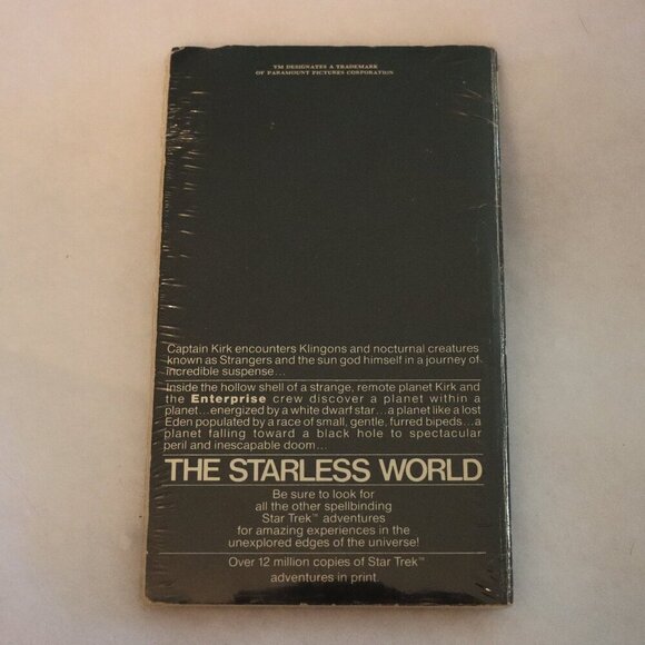 The Starless World Novel by Gordon Eklund, Star Trek Paperback, new in plastic - Picture 2 of 2